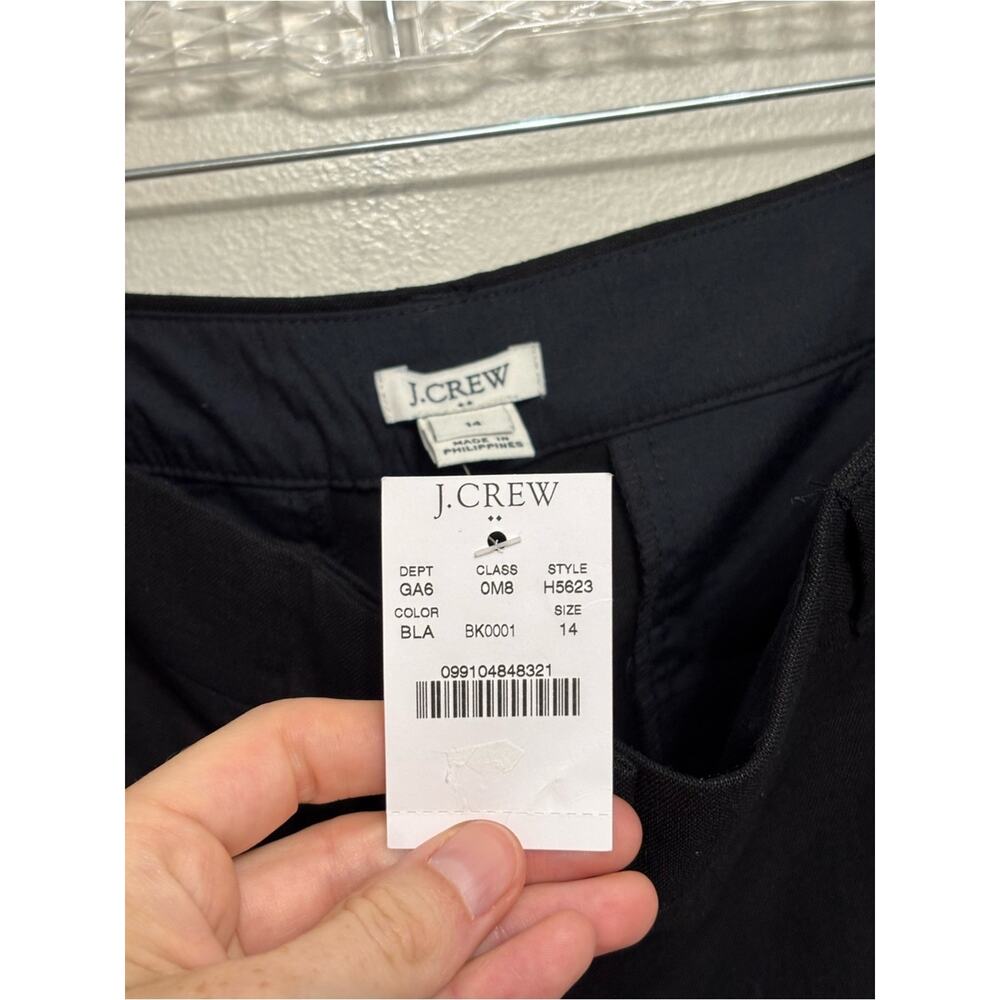 NEW J. Crew Factory Women’s 4” Linen Cotton Scalloped Short in Black - Size 14 - Picture 6 of 8
